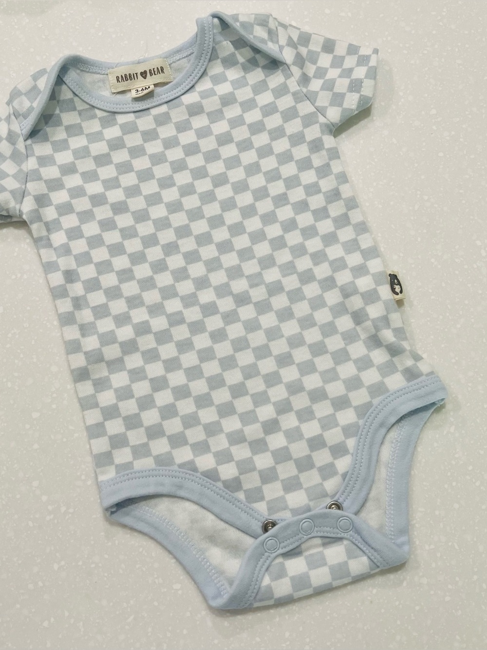 5 x $10 Baby Boys Blue Checkered Onesie